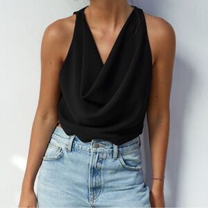 Zara flowy neckline top